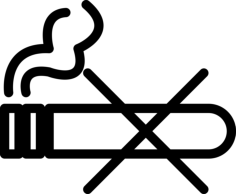 No Smoking Outline Sign Outline Svg Vector, Free Vectors File